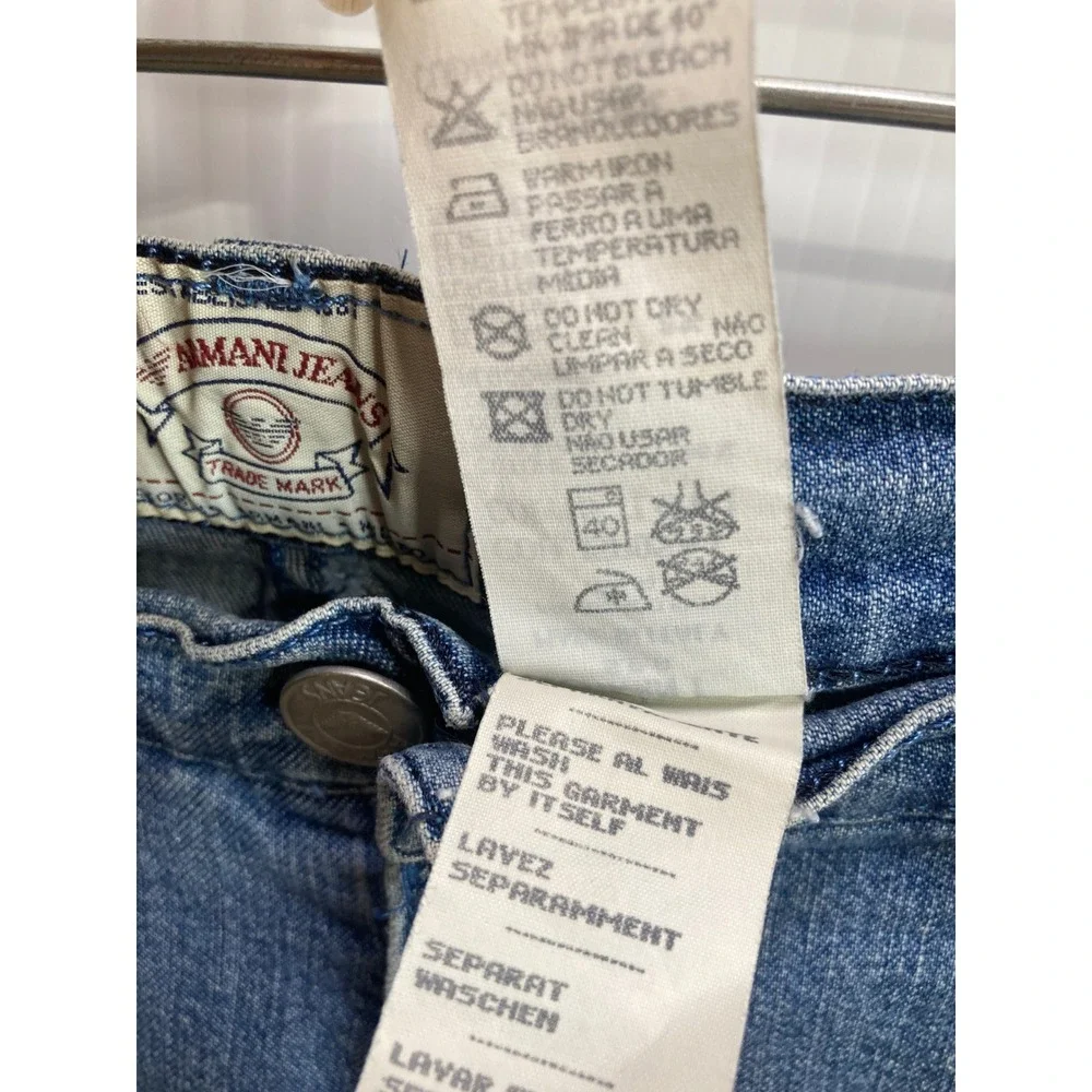 Armani Jeans Women's Blue Denim High‎ Waist Size 30 Slim Fit Jeans Made in Italy